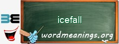 WordMeaning blackboard for icefall